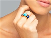 Ring Madì Woman Laguna Blu in Silver Quarzo idrotermale 38847 - 38847